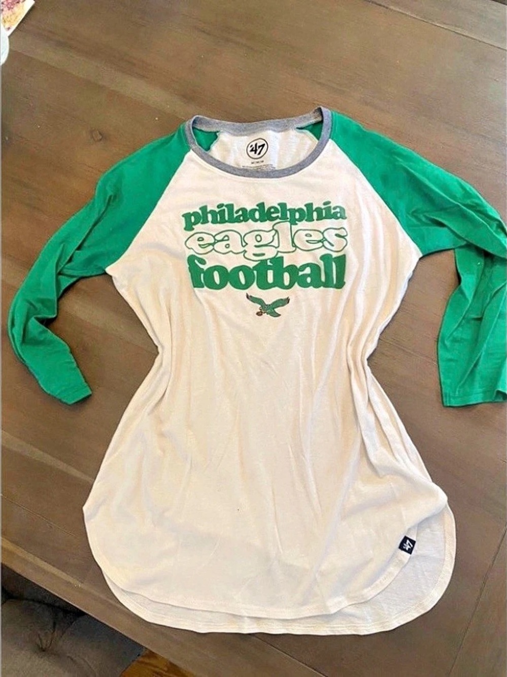 47 Philadelphia Eagles Football Long Sleeve Green & White
